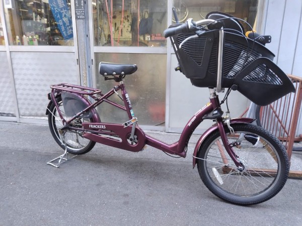 販売中【リサイクル】子供乗せ自転車　丸石ふらっか～ずシュシュ20型